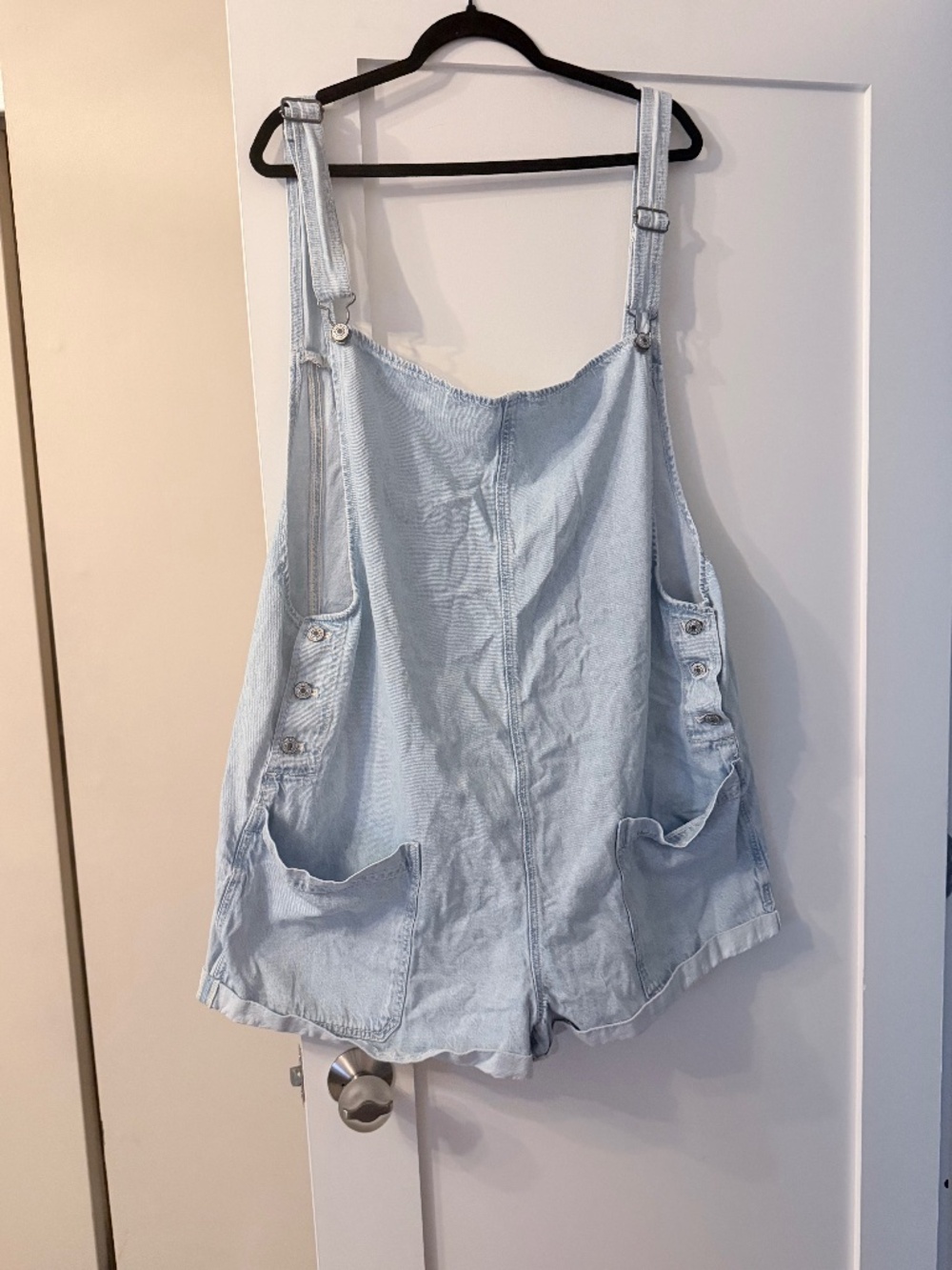 AE Easy Baggy Denim Short Overall XXL Light Wash